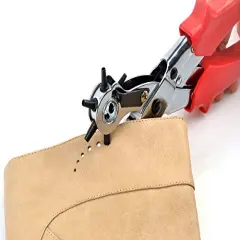 eZthings Professional Leather-Craft Punching Tool Revolving Punch Pliers Belt Leather Hole Puncher Professional Puncher