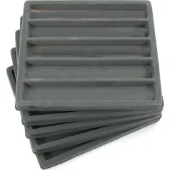 5 Gray 5 Slot 1/2 Size Jewelry Display Tray Inserts
