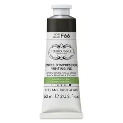 Charbonnel Water Washable Printing Ink - Black F66, 60 ml