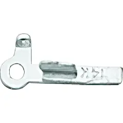 14K White Gold Barrel Clasp Replacement Tongue 8.1mm