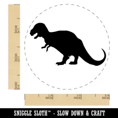 Tyrannosaurus Rex Dinosaur Solid Self-Inking Rubber Stamp for Stamping Crafting Planners Black