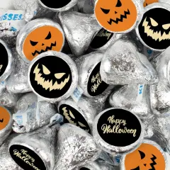 Halloween Candy Party Favors Chocolate Hershey's Kisses - Scary Pumpkins