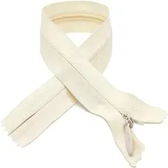 Unique Zipper YKK #5 Heavy Conceal - Invisible (Bridal Wear), Select Length and Color (Length 18 inches, Off White)