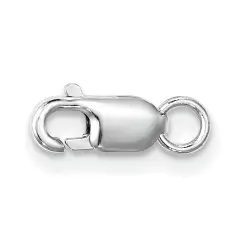 14K White Gold Lobster Clasp 9.9mm