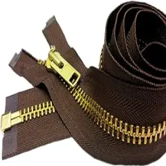 YKK Sale 26" Extra Heavy Duty Jacket Zipper (Custom) YKK #10 Brass Separating ~ Color 568 Seal Brown (1 Zipper/Pack)