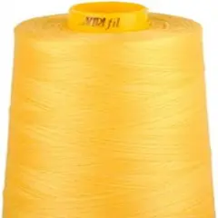 Aurifil 40wt 3280 yd Mako Cotton 3-ply Longarm Thread, Pale Yellow