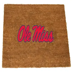 Memory Company NCAA Mississippi Ole Miss Rebels Rectangular Coir Door Mat 29.5" x 19.5" Brown