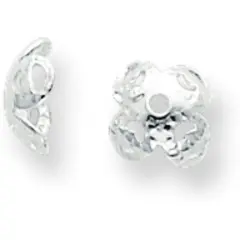 Sterling Silver Bead Caps - Pack of 12