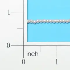 Loose Round 3mm Ivory Pearls - 60" Strand Pink