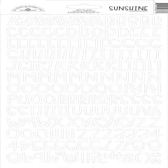 Doodlebug Sunshine Cardstock Alpha Stickers 6"X13"