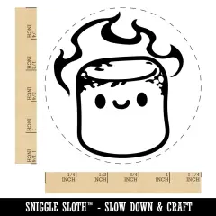 Cute Kawaii Toasted Marshmallow Rubber Stamp for Stamping Crafting Planners