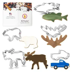 CookieCutter.com Father's Day, Hunting, Outdoorsman 5 Pc Set, 4 - 5.5 in, Tin Plate Steel, USA