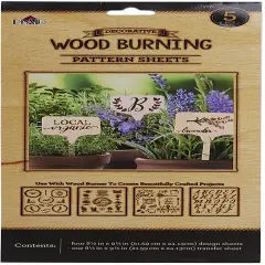 Plaid Wood Burning Pattern Sheet 5/Pkg-Outdoor