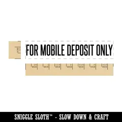 For Mobile Deposit Only Bank Check Rectangle Rubber Stamp for Stamping Crafting
