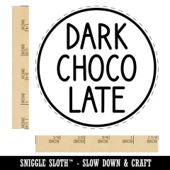 Dark Chocolate Flavor Scent Rounded Text Rubber Stamp for Stamping Crafting Planners
