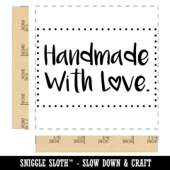 Handmade with Love Sweet Square Rubber Stamp for Stamping Crafting