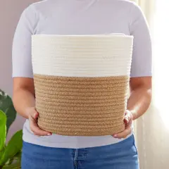 2 Pack Decorative Jute Planter