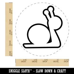 Snail Slow Outline Rubber Stamp for Stamping Crafting Planners