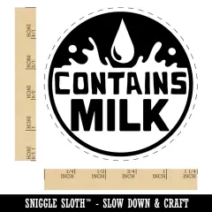 Contains Milk Allergy Warning Rubber Stamp for Stamping Crafting Planners