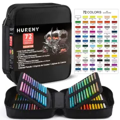 Hureny Colored Pencils for Adult Coloring, 72 Colors Drawing Pencils with Soft Oil-Based Cores, Professional Art Supplies for Artists, Vibrant Color Pencil Set In Zipper Case for Teens.
