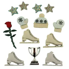 Buttons Galore and More Craft & Sewing Buttons - Skating - 36 Buttons