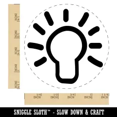 Light Bulb Idea Doodle Rubber Stamp for Stamping Crafting Planners