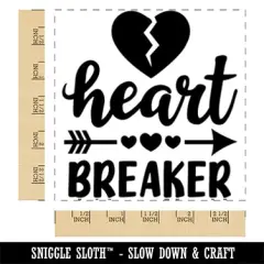 Heart Breaker LoveValentine's Day Square Rubber Stamp for Stamping Crafting