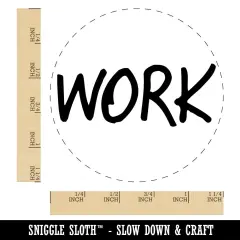 Work Text Rubber Stamp for Stamping Crafting Planners