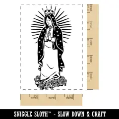 Virgen Maria de Guadalupe Virgin Mary Rectangle Rubber Stamp for Stamping Crafting