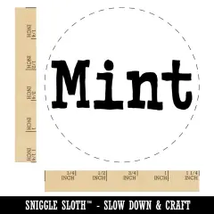 Mint Herb Fun Text Rubber Stamp for Stamping Crafting Planners