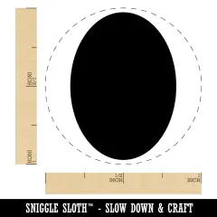 Oval Solid Rubber Stamp for Stamping Crafting Planners