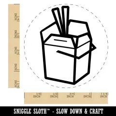 Chinese Food Take Out Away Doodle Rubber Stamp for Stamping Crafting Planners