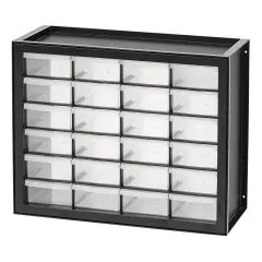 IRIS USA 24 Drawer Parts and Hardware Cabinet Black