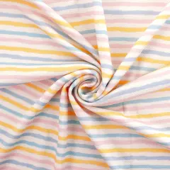 Pastel Brush Stroke Stripes Bullet Fabric 1 yard