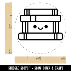 Kawaii Stack of Books Teacher School Self-Inking Rubber Stamp Ink Stamper for Stamping Crafting Planners UV