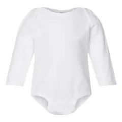 Rabbit Skins&reg; Infant Fine Jersey Long Sleeve Bodysuit White