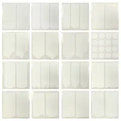 Wrapables 64 Sheets Nail Art Nail Guide Stickers Nail Tip Stickers Nail Stencil Stickers, 16 Designs (4 sheets each design)