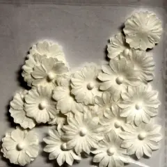 Designer Mini White Flowers 24 Pieces
