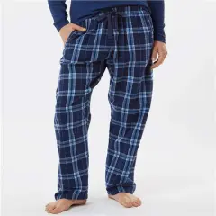 Luxurious Haley Flannel Pant | RADYAN&reg; Navy/ columbia