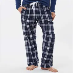 Luxurious Haley Flannel Pant | RADYAN&reg; Navy/ silver