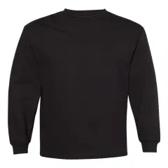 American Apparel&reg; Fine Jersey Crewneck Long Sleeve Tee Black