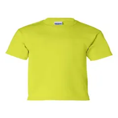 Gildan&reg; Ultra Cotton Youth Crewneck Short Sleeve T-Shirt Safety green