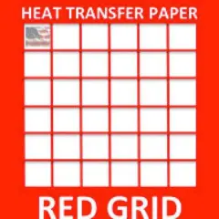 LIGHT FABRICS TRANSFER PAPER 10 Sheets PK LIGHT TRANSFER PAPER FOR INKJET PRINTING 8.5X11 Red Grid