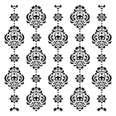Rosie Damask All Over Embossing 12 x 12 Stencil | FS130 by Designer Stencils | Floral Stencils |