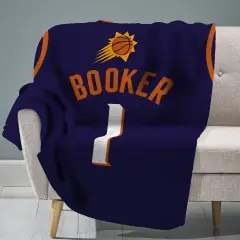 Sleep Squad Phoenix Suns Devin Booker 60&rdquo; x 80&rdquo; Raschel Plush Jersey Basketball Blanket