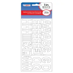 CREATIVE START Letters, Numbers and Characters, White, 1-inch, Helvetica Font, Self-Adhesive, 1024 Assorted Letter, Numbers and Characters