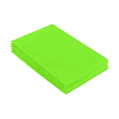 FabricLA Acrylic Felt Sheets for Crafts - Precut 9" X 12" Inches (20 cm X 30 cm) Felt Squares - Use Felt Fabric Craft Sheets for DIY, Costume, and Decoration | Neon Green- 5 Pieces