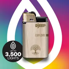 DJEEP Bold Collection, High-Quality Unique Lighters, Fancy Metallic Designs, 4-Pack