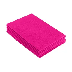 FabricLA Acrylic Felt Sheets for Crafts - Precut 9" X 12" Inches (20 cm X 30 cm) Felt Squares - Use Felt Fabric Craft Sheets for DIY, Costume, and Decoration | Neon Pink - 6 Pieces