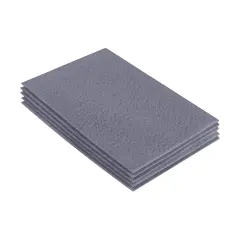 FabricLA Acrylic Felt Sheets for Crafts - Precut 9" X 12" Inches (20 cm X 30 cm) Felt Squares - Use Felt Fabric Craft Sheets for DIY, Hobby, Costume, and Decoration | Grey - 5 Pieces